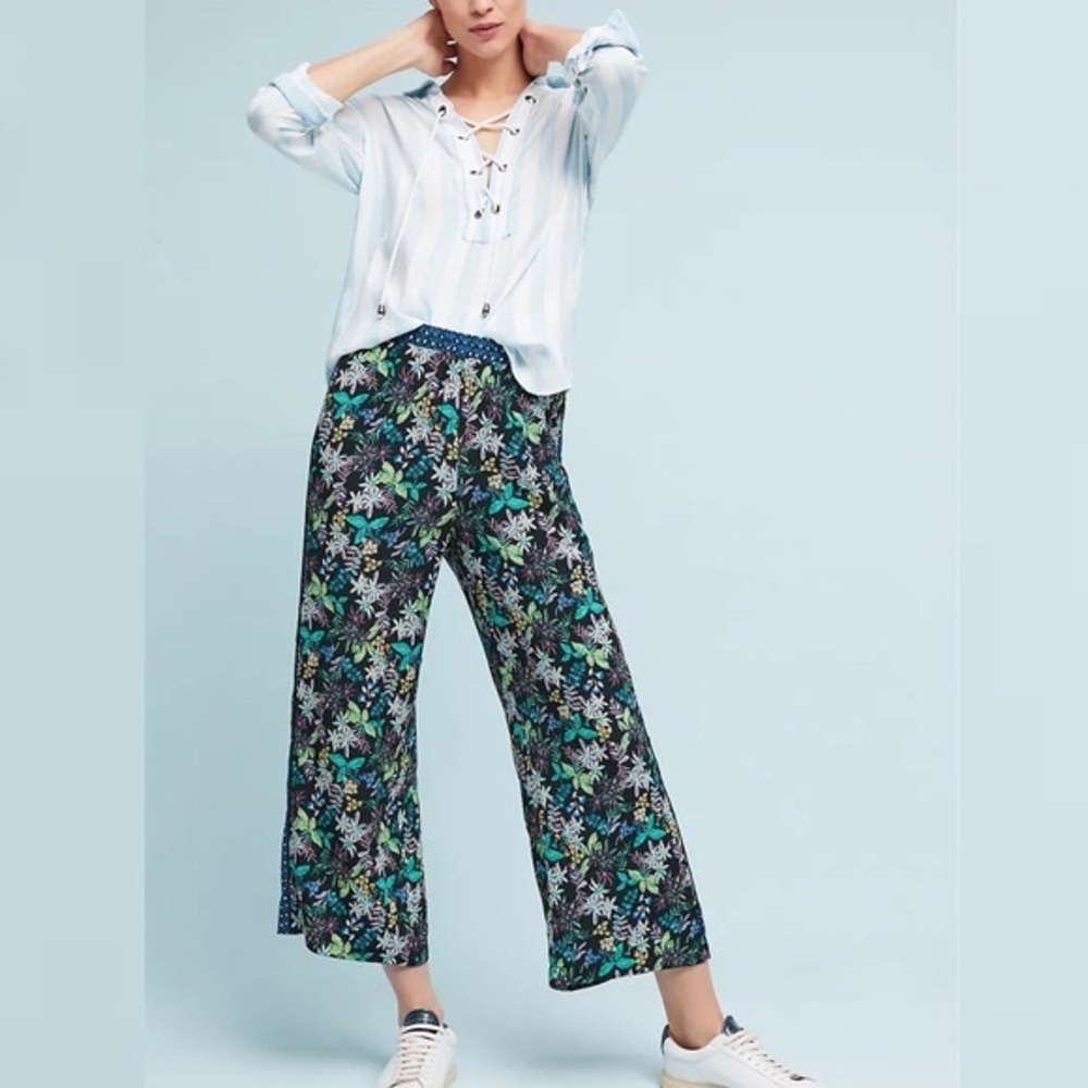 Anthropologie Ett Twa Rousseau Cropped Wide Leg Pants